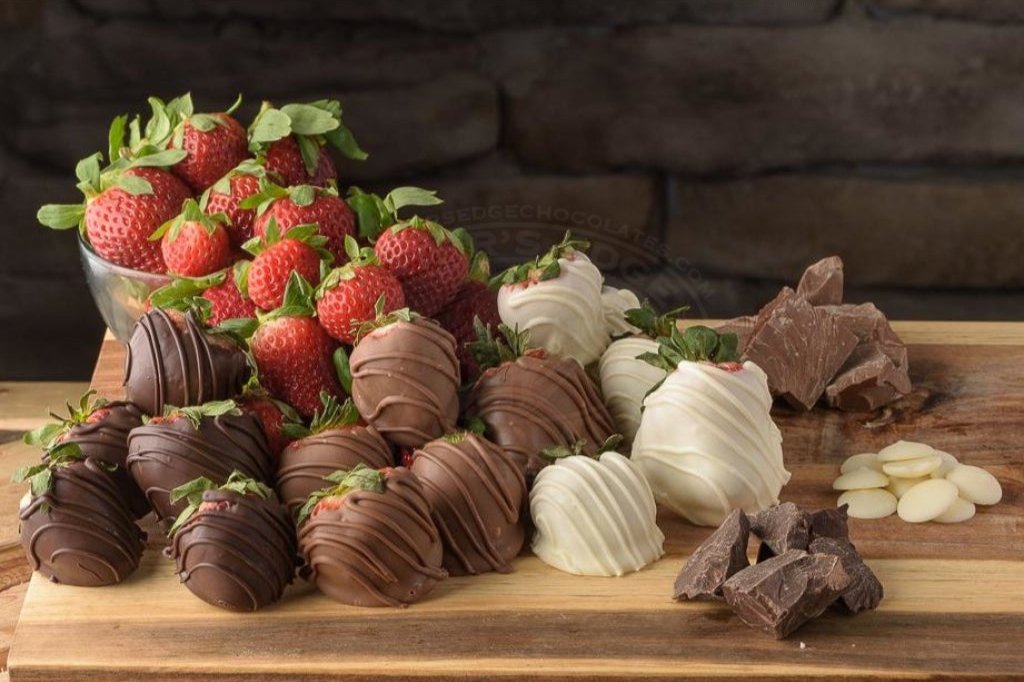 Handcrafted chocolate covered strawberries